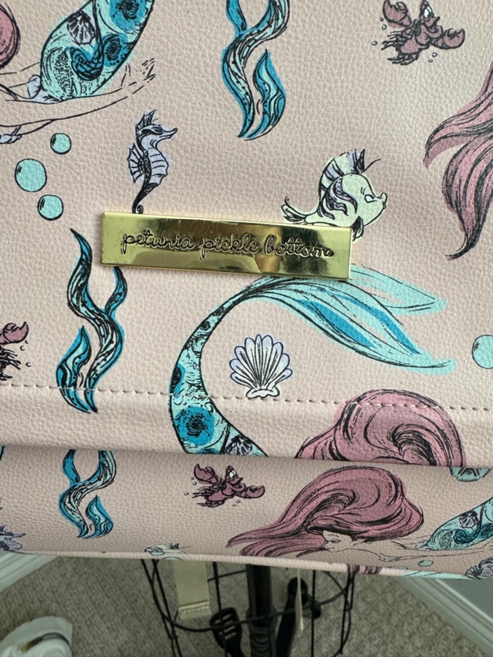 Petunia Pickle Bottom The Little Mermaid Diaper 3 in 1 Diaper Bag - Picture 2 of 9